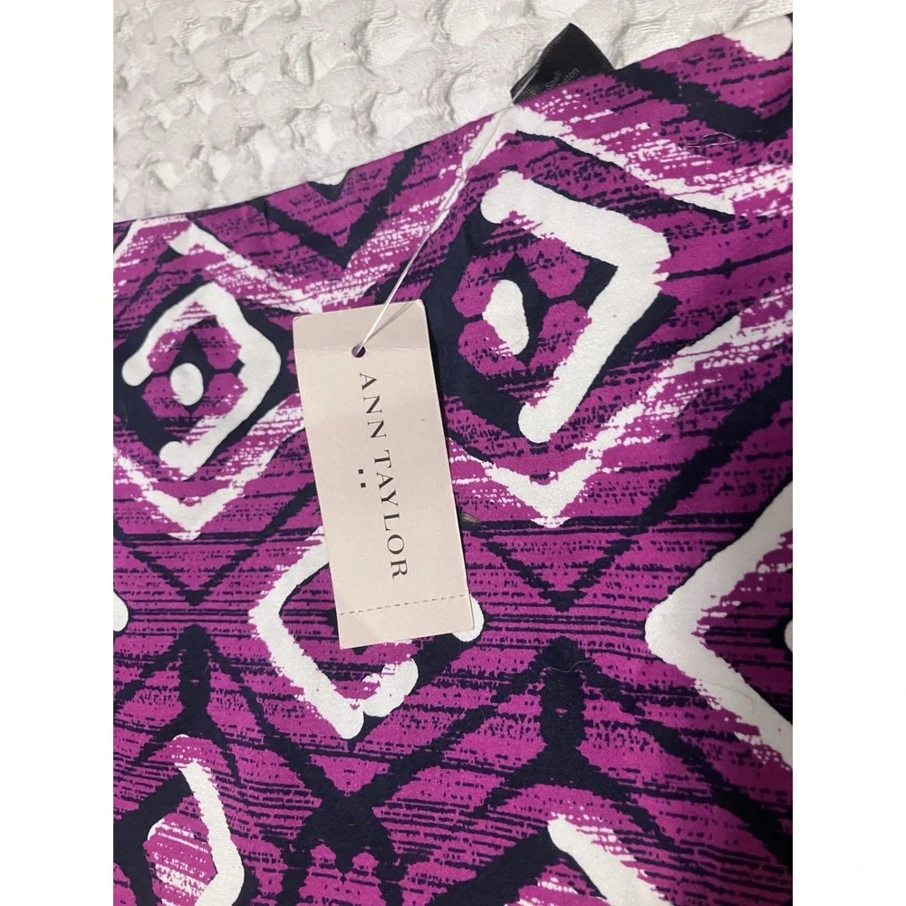 New Ann Taylor‎ Loft Women's Size 6P Geometric Print Pencil Career Skirt